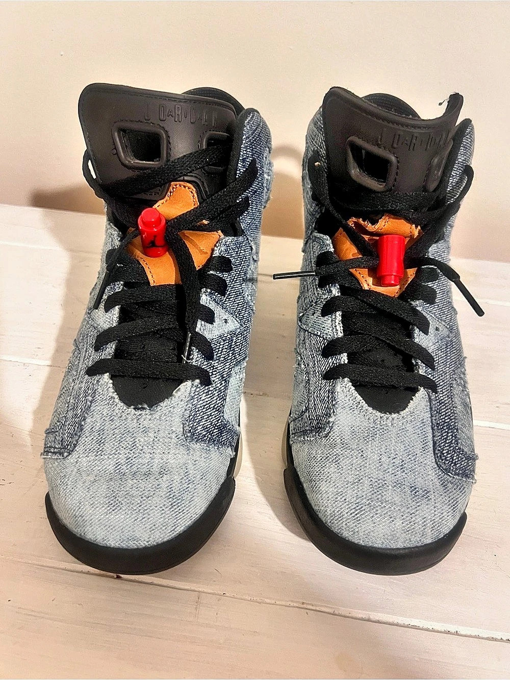 Jordan 4 Retro Denim Blue Black Sneakers